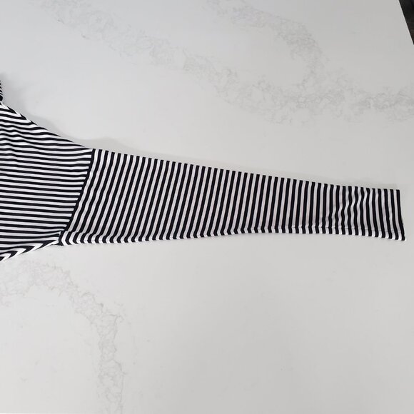 OMO Norma Kamali Black & White Stripe Maxi Stretch Straight Dress  Small/Medium - Picture 7 of 10